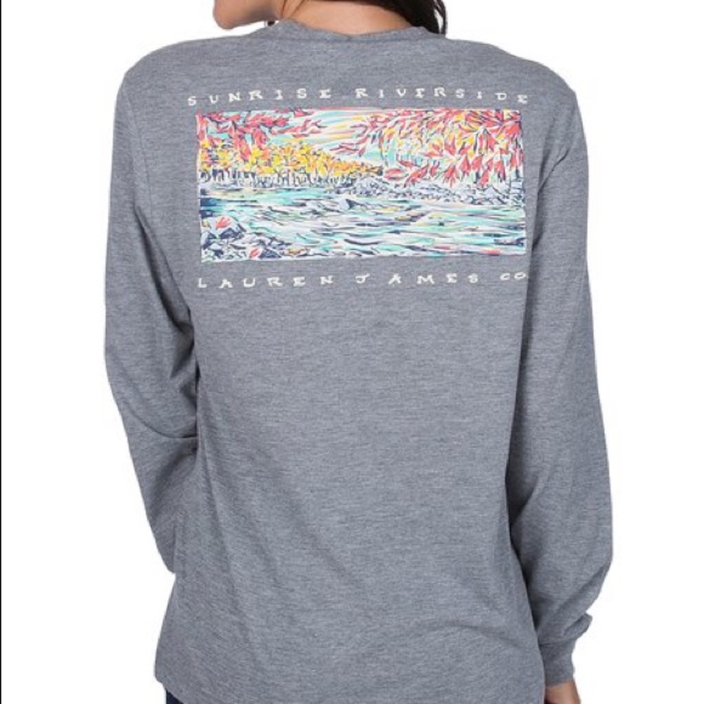 NWT Lauren James Tshirt “Sunrise Riverside”